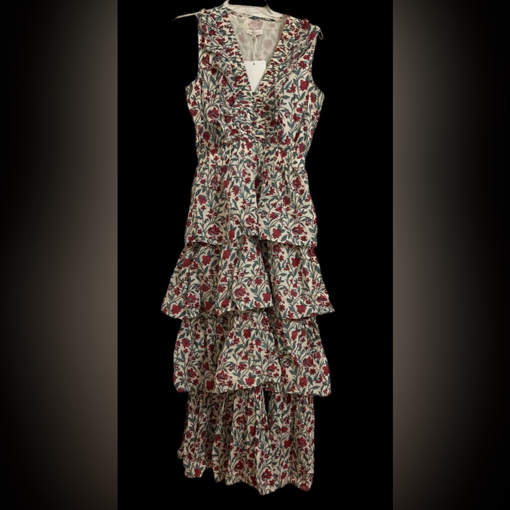NWT Tuckernuck Pink & Teal Floral Charlotte Midi Dress